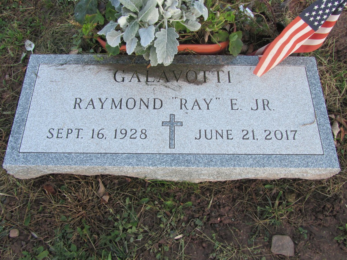 Ray Jr flat grave marker at Lenox Rural Cemetery